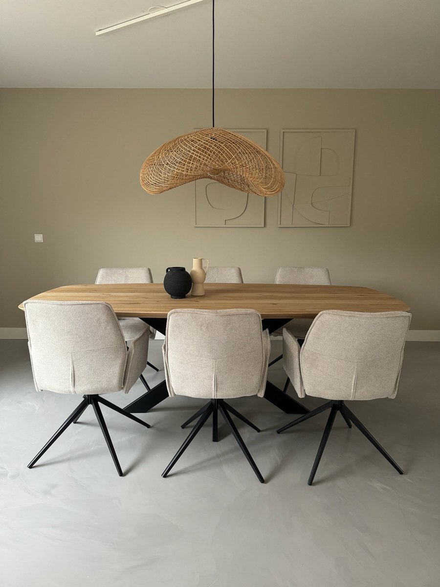 Lok Living - Betonlook tafel met stalen poten