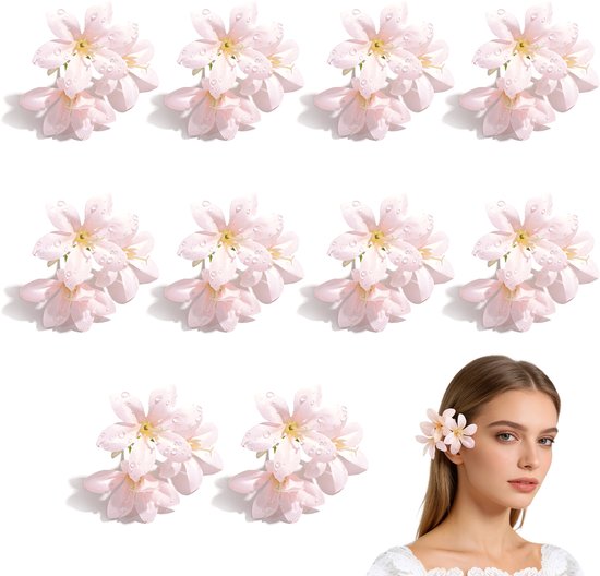 10-pack Kunstlelies — Kunstbloemen, Zijden Bloemen, Realistische Drielobbige 'Dewdrop'-Lelies — Ideaal voor bruiloften — Realistische leliebloemkoppen — Perfect voor haaraccessoires, wandguirlandes, feesten en diverse decoratieve toepassingen