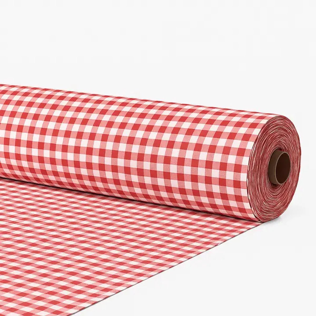 Gamusi Stof op doorlopende snit katoen vichy ruit breedte 280 cm per meter - 70% katoen - 30% polyester - Rood