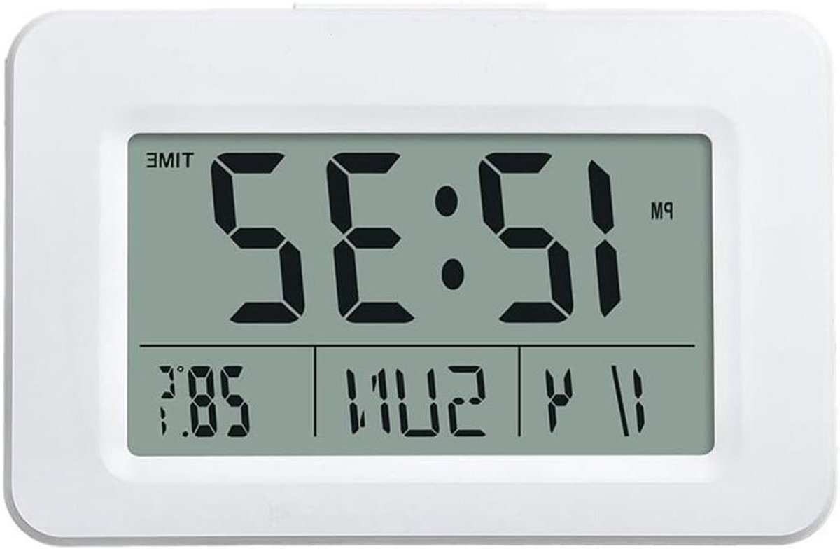 Digitale Wekker - Kalender Klok - Dagelijkse Planning - Temperatuur Monitor - 15 x 10 x 3 cm - Zwart