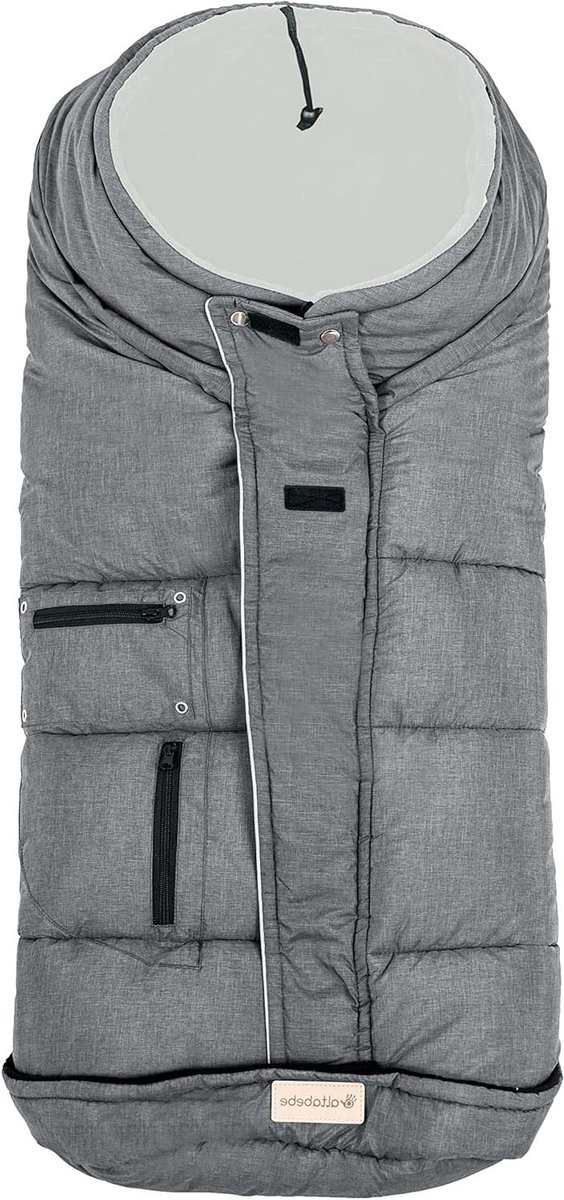 Winter Voetenzak - Babyzak Kinderwagenzak - Baby Warm Houden - 3M Thinsulate Vulling - Universeel - Lichtgrijs Melange