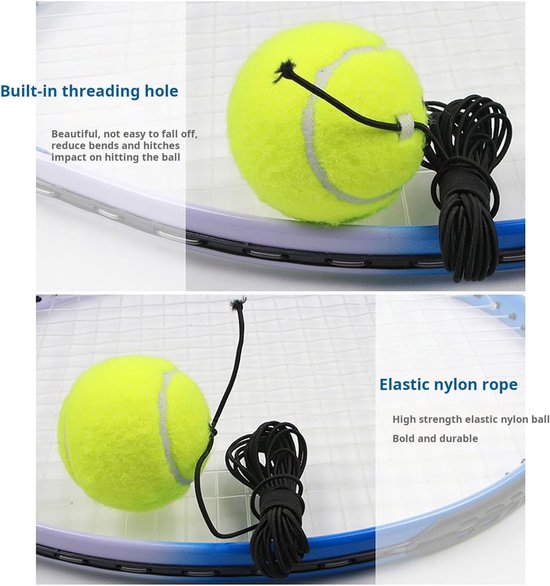 Tennistrainer met bal - Solo tennis trainer - Tennis oefenen - Automatisch rebounder systeem — afbeelding 5