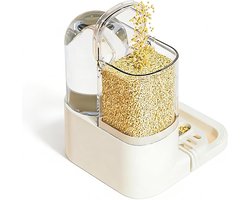 Vogelkooi Waterdispenser - Drinkfontein Papegaai - Vogels Hydrateren - Morsvrij Automatisch Systeem - 16x13.7x12 cm - Wit