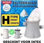 Filtre de piscine H - Balles de filtration Polysphere - Adapté en tant que filtre Intex Type H pour pompe de filtre de piscine - Cartouche de filtre All Smiles - Modèle 2026 - Set renouvelé avec 3 sacs de lavage