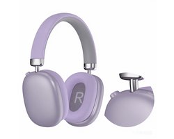 StreamMuse Max Dripdeal Draadloze Hi-Fi over-ear hoofdtelefoon voor geluidsgenot, Active Noise Cancelling & draagtas voor studio, reizen, sport (paars)