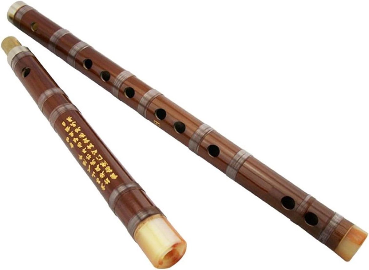 Bamboefluit - Traditionele fluit - Muziek Oefenen - Handgebonden draad - 600 Gram - Natuurlijk