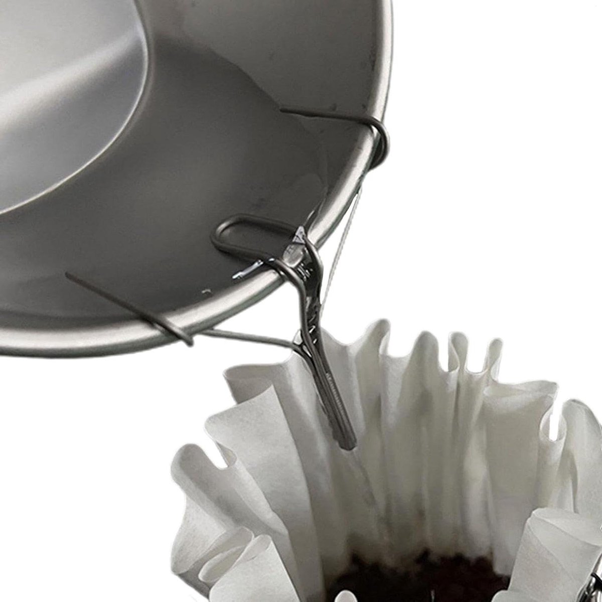 Koffie Druppel Uitloop - Giet Over Tuit - Buiten Koffie Zetten - Roestvrij Staal - 50 x 45 mm - Zilverkleurig