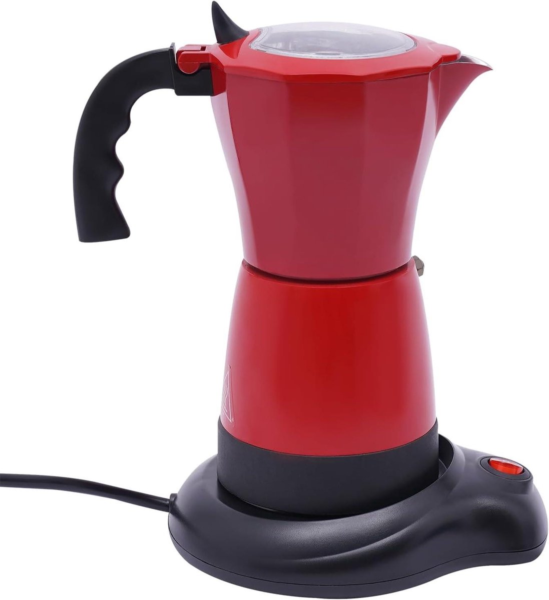 Elektrisch Koffiezetapparaat Espresso Maker Thuis Koffie Maken Efficiënte Verwarming 300 ml Rood