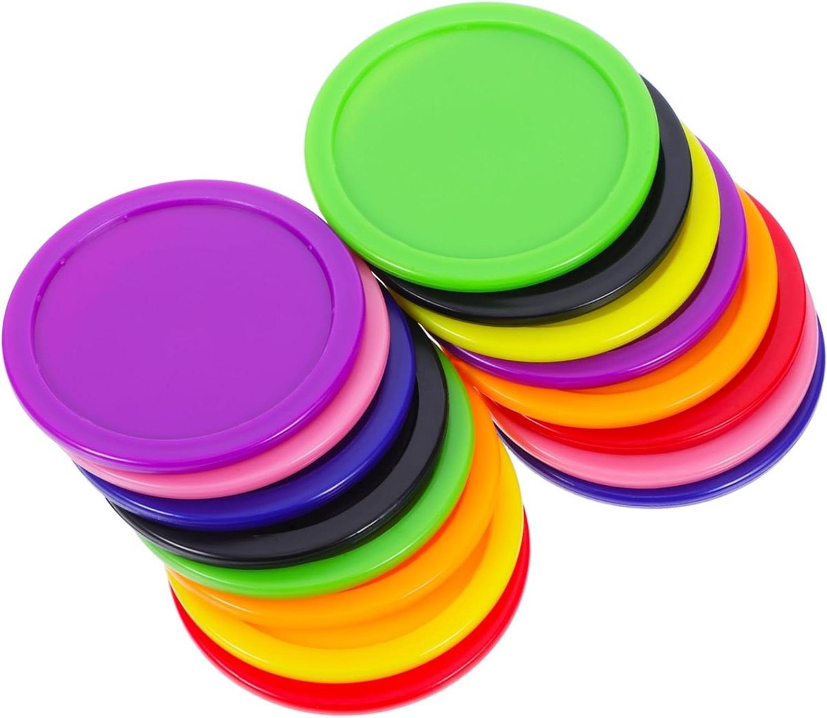 Air Hockey Pucks - Tafelhockey Schijven - Indoor Spellen - Duurzame Vervanging - 16 Stuks - Diverse Kleuren