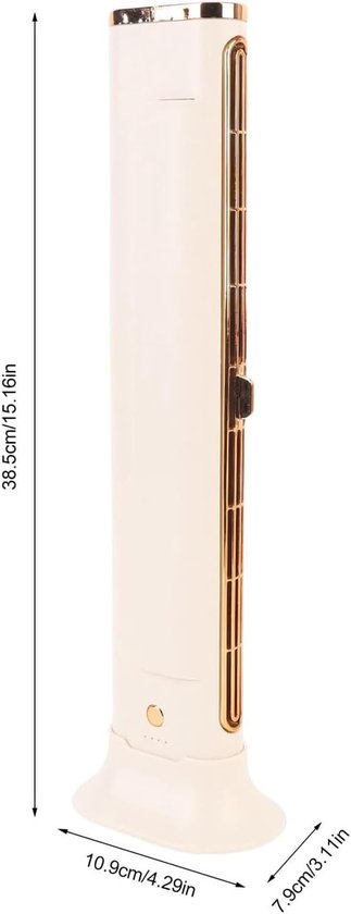 VHV - Torenventilator - bladloze torenventilator usb - USB oplaadbaar - voor bureau, slaapkamer, studentenkamer