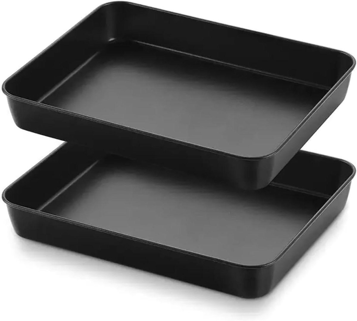 Bakvorm Set - Ovenplaat - Taart Bakken - Anti-aanbaklaag - 2 stuks 32 cm - Zwart