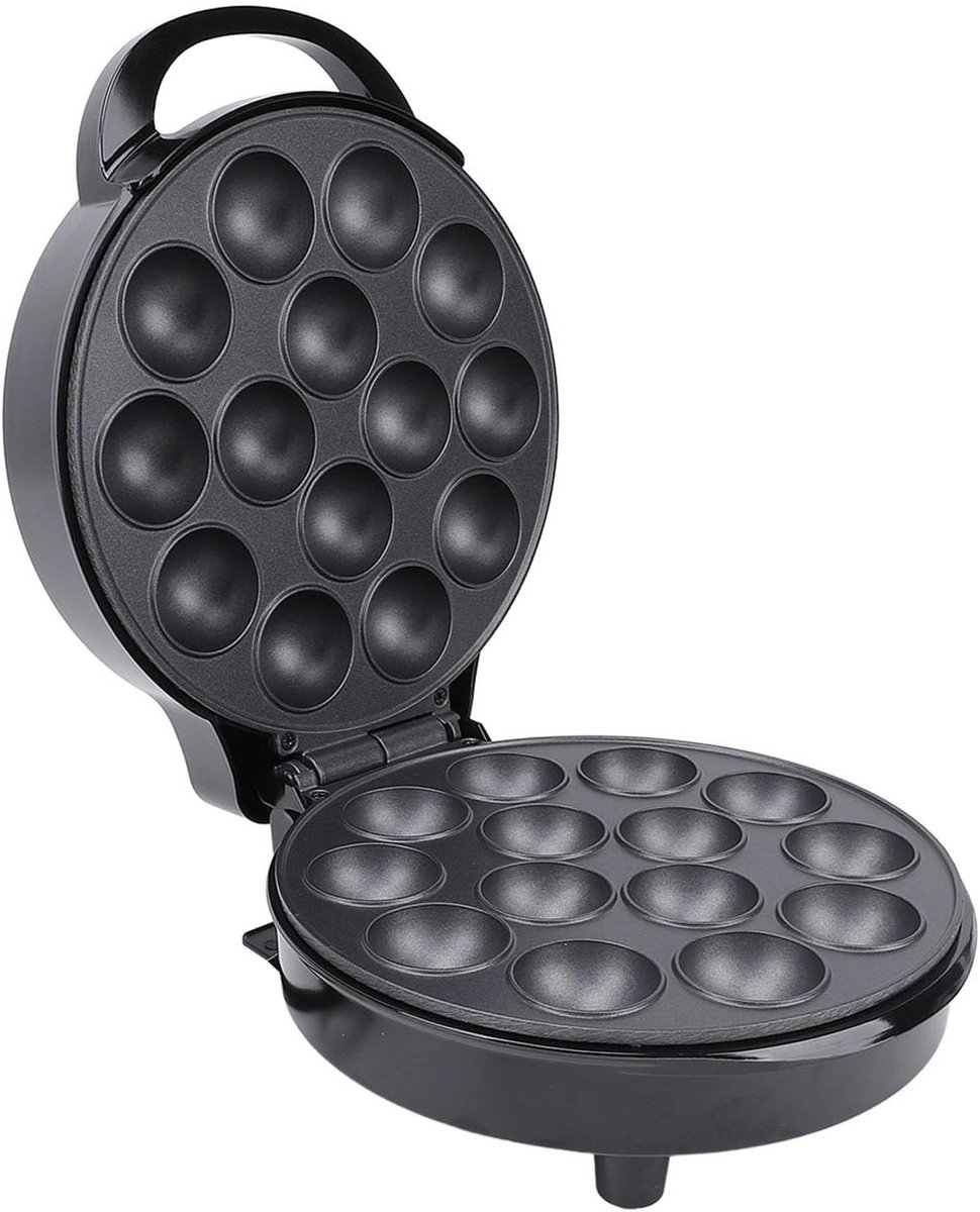 Elektrische Takoyaki Maker - Octopus Ball Maker - Ontbijt Maken - Snelle Verwarming - 14 Gaten - Zwart