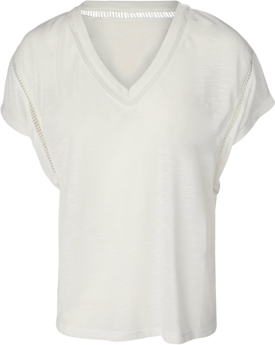 Brunotti Duya T-Shirt Dames 100% Slubkatoen Relaxed Fit XS Creme