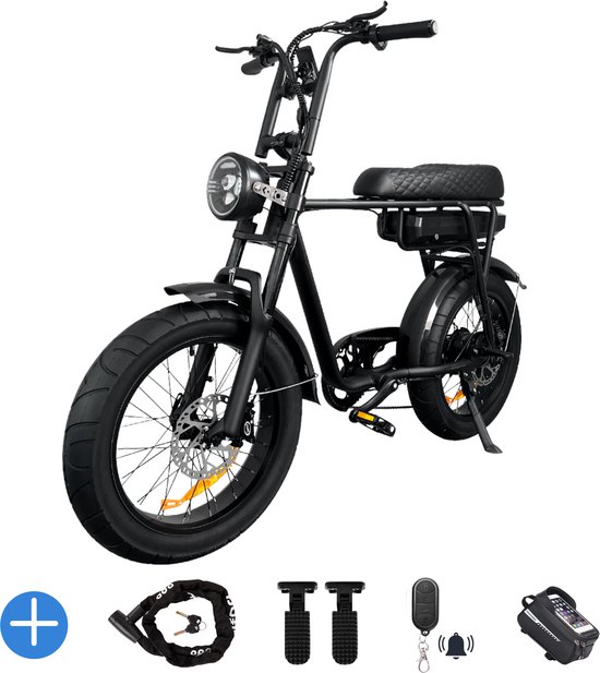 Elektrische fatbike Ebikekopen.com EB2 250W 48V 15Ah 75 km bereik Shimano 7-speed hydraulische remmen