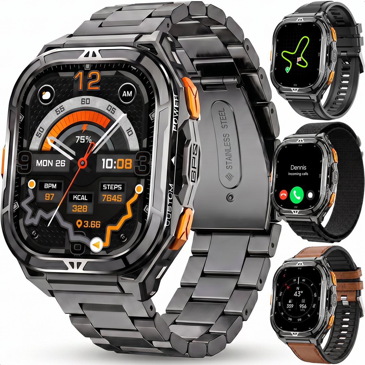 Synyq Solid Pro GPS Smartwatch Heren