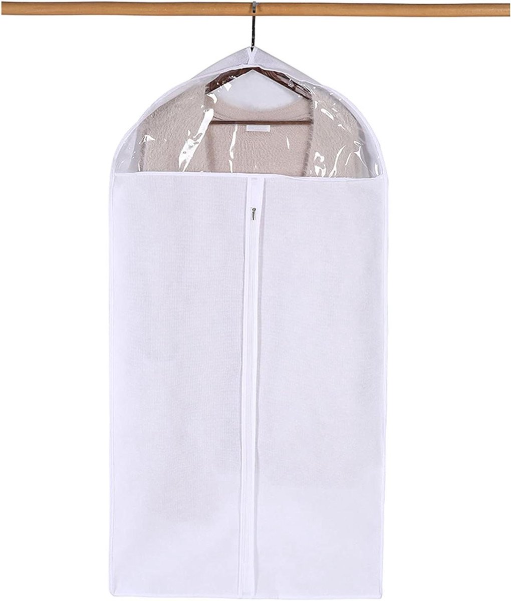 Kledinghoezen Set - Kleding Beschermers - Kleding Opbergen - Ademend Materiaal - 5 Stuks - Wit