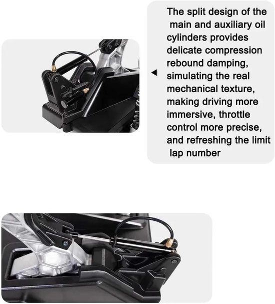 Pedalen Upgrade Kit - Rempedaal Demper - Race Simulators - Hydraulische Demping - 500 g - Zwart — afbeelding 2