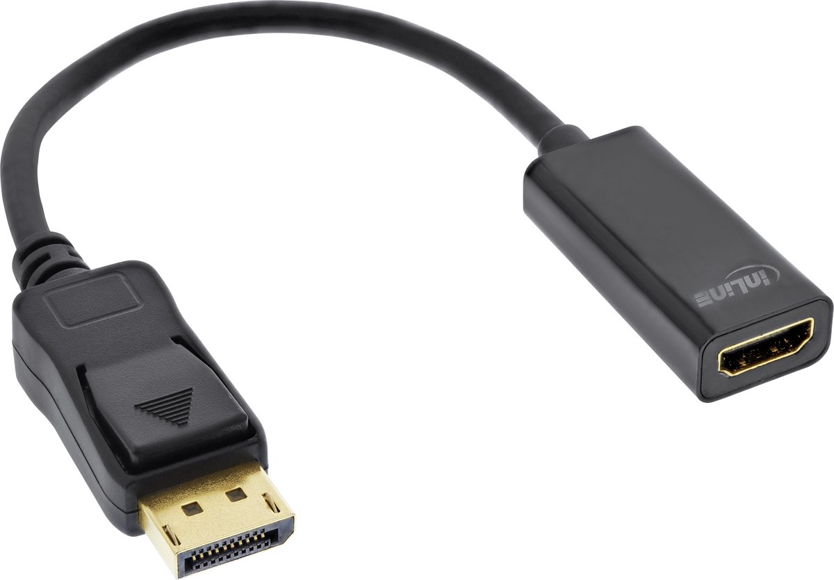 InLine® DisplayPort naar HDMI adapterkabel met audio, DisplayPort-male naar HDMI