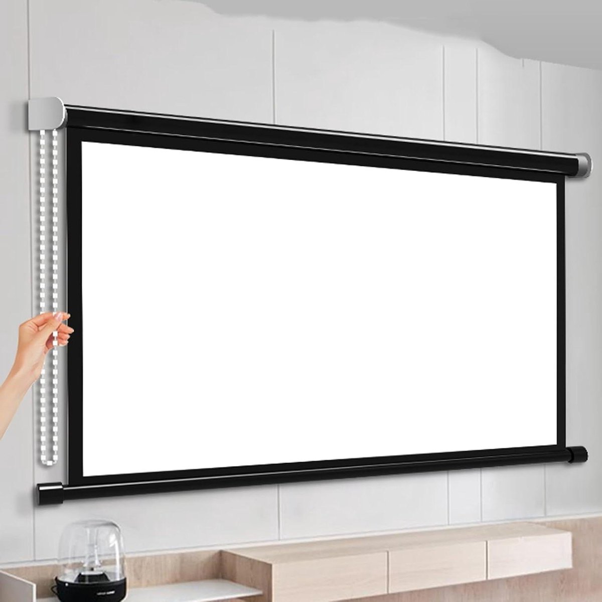 Projectiescherm - Filmscherm - Home Cinema - Kreukvrij PVC - 72 inch 4:3 - Wit