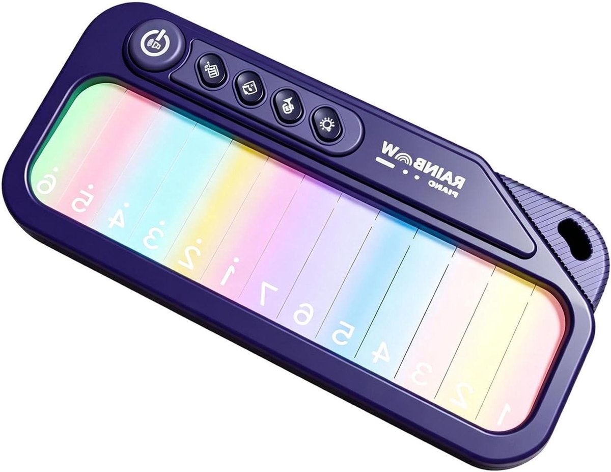Speelgoedpiano - Mini Keyboard - Muziek Leren - Verlichte Toetsen - 177 x 88 cm - Paars
