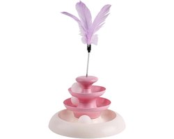 Katten Speelgoed – Bal Spoor – Nieuwsgierigheid Prikkelen – Roterende Windmolen – 26 x 26 x 18 cm – Roze Katten Speelgoed – Bal Spoor – Nieuwsgierigheid Prikkelen – Roterende Windmolen – 26 x 26 x 18 cm – Roze