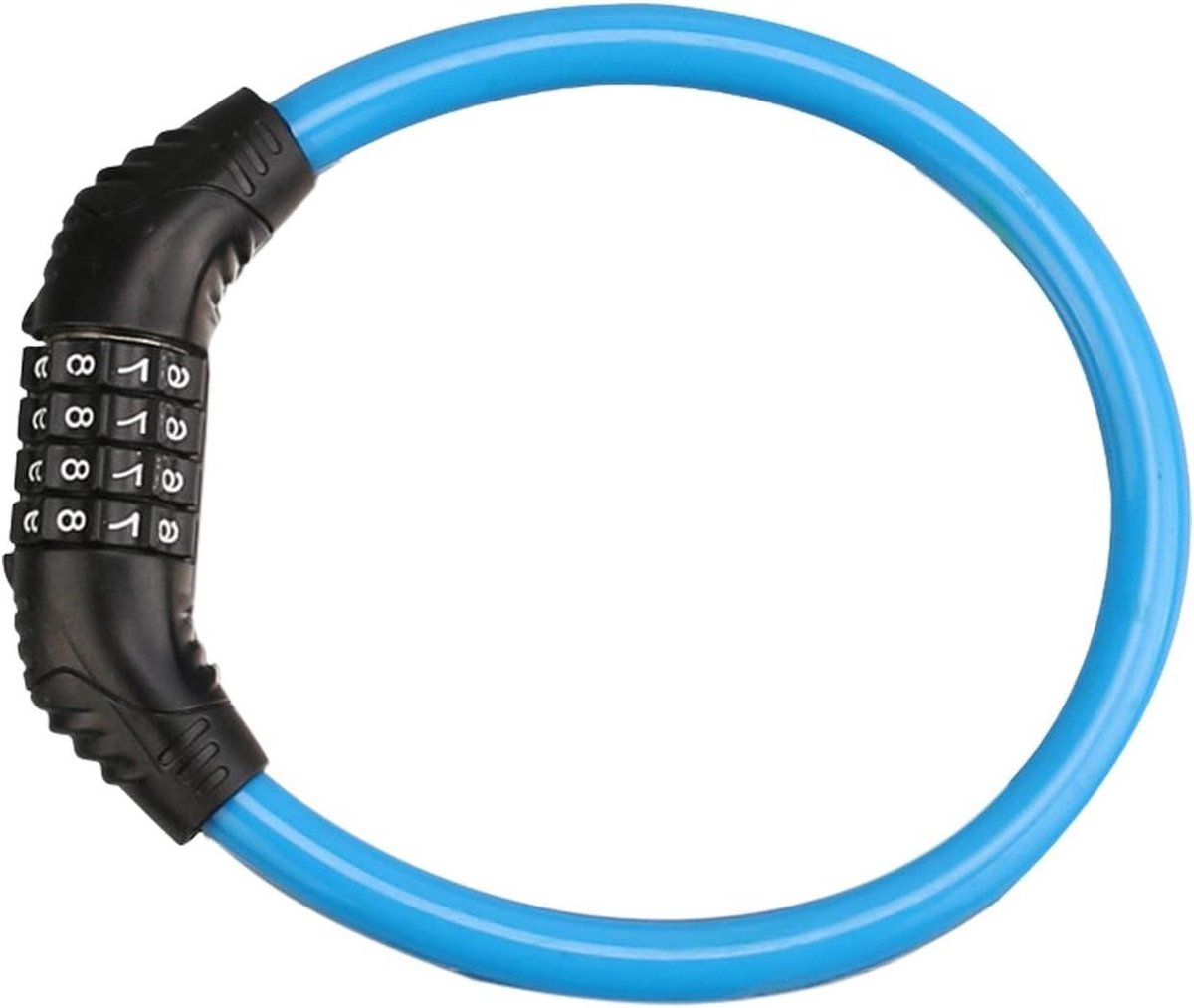 Fietsslot Combinatie - Diefstalbeveiliging - Fiets Beveiligen - 4-Cijferige Code - 20 cm - Blauw