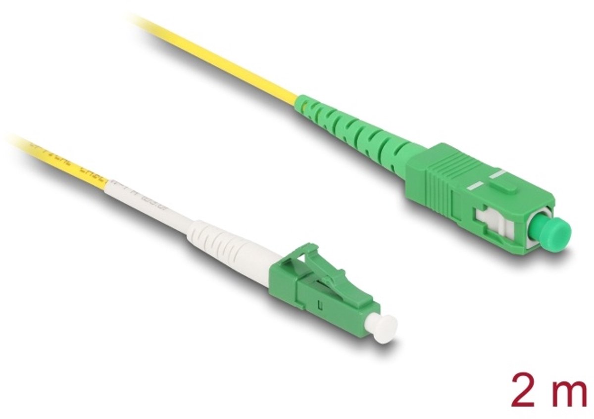 Delock Cable Optical Fibre LC-APC to SC-APC Simplex Singlemode OS2 2 m