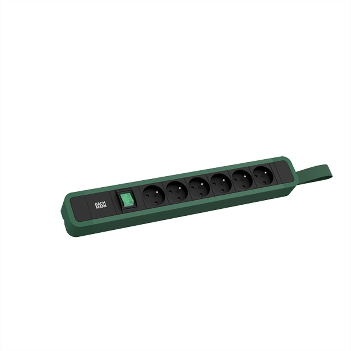 BACHMANN PRIMO 2 6xUTE 1xschakelaar met lus 2,0m CEE7/7 RAL6028