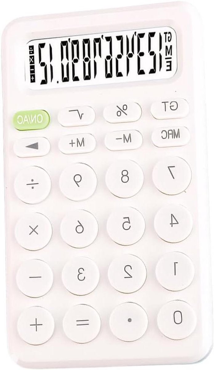 Studentenrekenmachine - Elektronische rekenmachine - Financieel beheer - Innovatieve functies - 17.1 cm - Wit