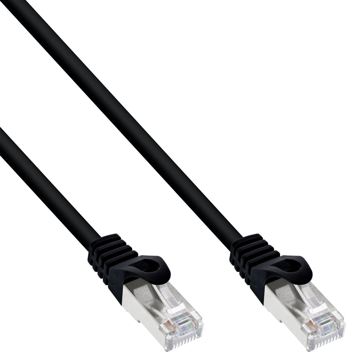 InLine® Patchkabel, F/UTP, Cat.5e, zwart, 0,5m
