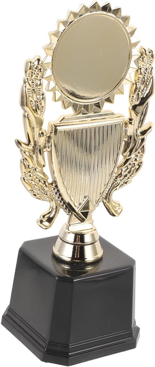 Trofee Beker - Gouden Prijs - Competitie Beloning - Gedetailleerd Ontwerp - 21.5 cm - Goudkleurig