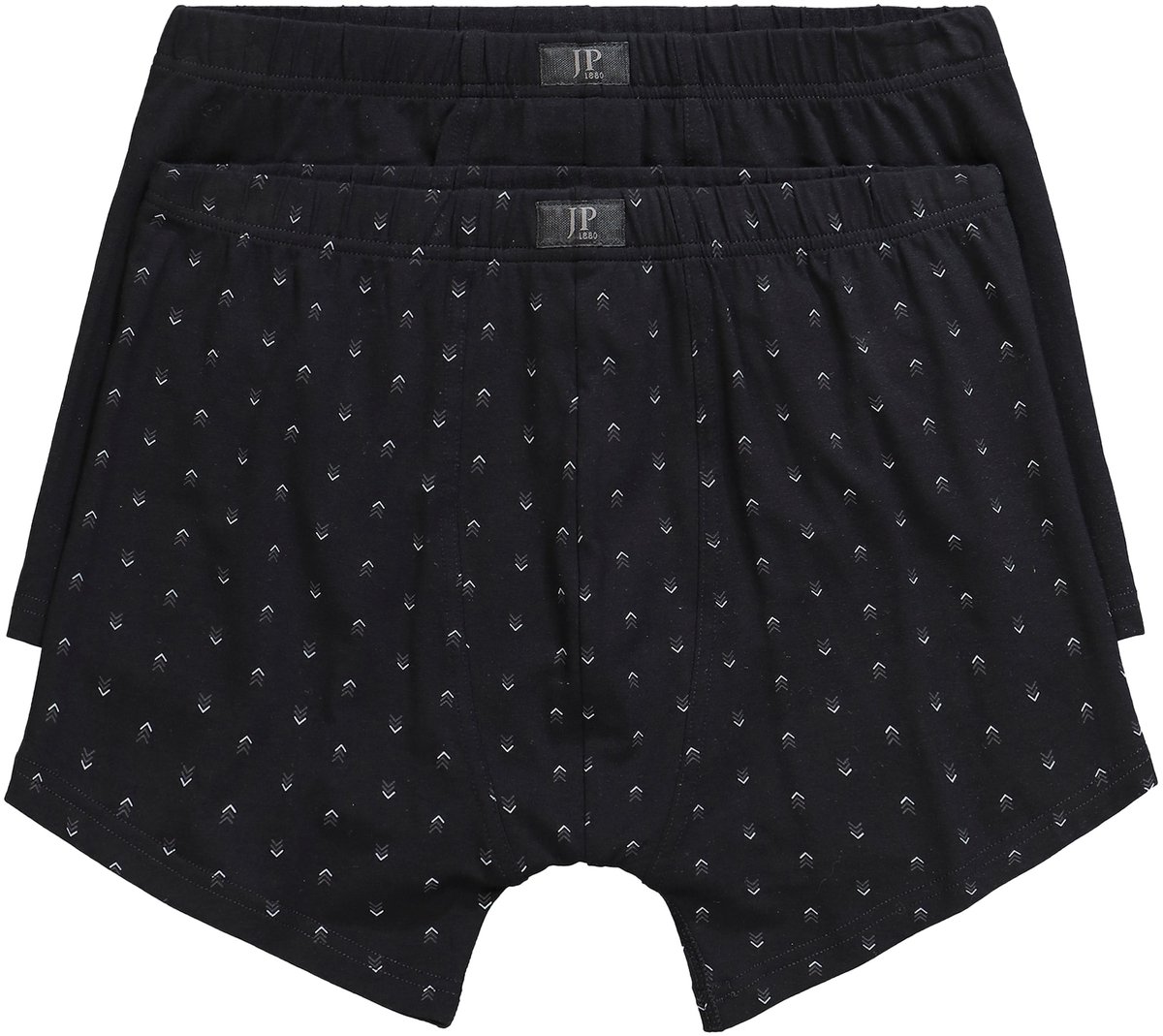 JP 1880 - Heren - Midpants FLEXNAMIC® OEKO-TEX set van 2 onderbroek - Zwart - Maat 4XL