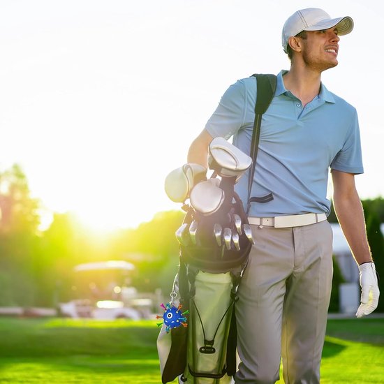Golf Tee Houder - Balhouder Tas - Golf Tee Opslag - Zacht Siliconen Materiaal - Draagt 18 Tees - Blauw van GOLF — afbeelding 3