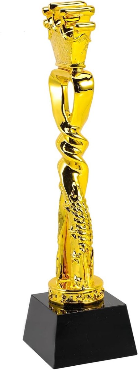 Trofee Model - Sportprijs Beker - Kinderen Aanmoedigen - Delicate Kroon - 29x8cm - Gekleurd