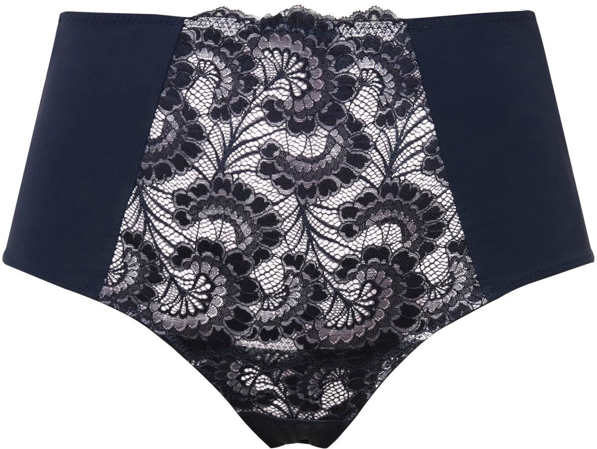 TruYou - Dames - Maxislip bloemen-kant microvezels - Oudroze - Maat 58+