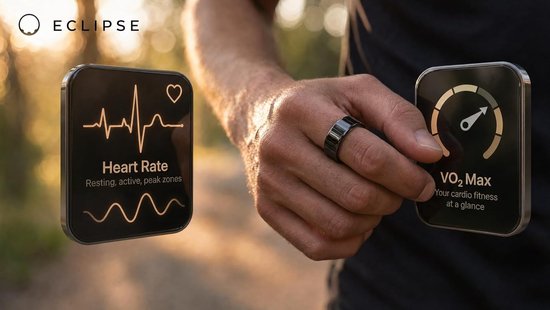 Slimme Ring - Gezondheids Tracker - Welzijn Monitoren - Geen Abonnement - 10 Dagen Batterij - IJs Zilver — afbeelding 5