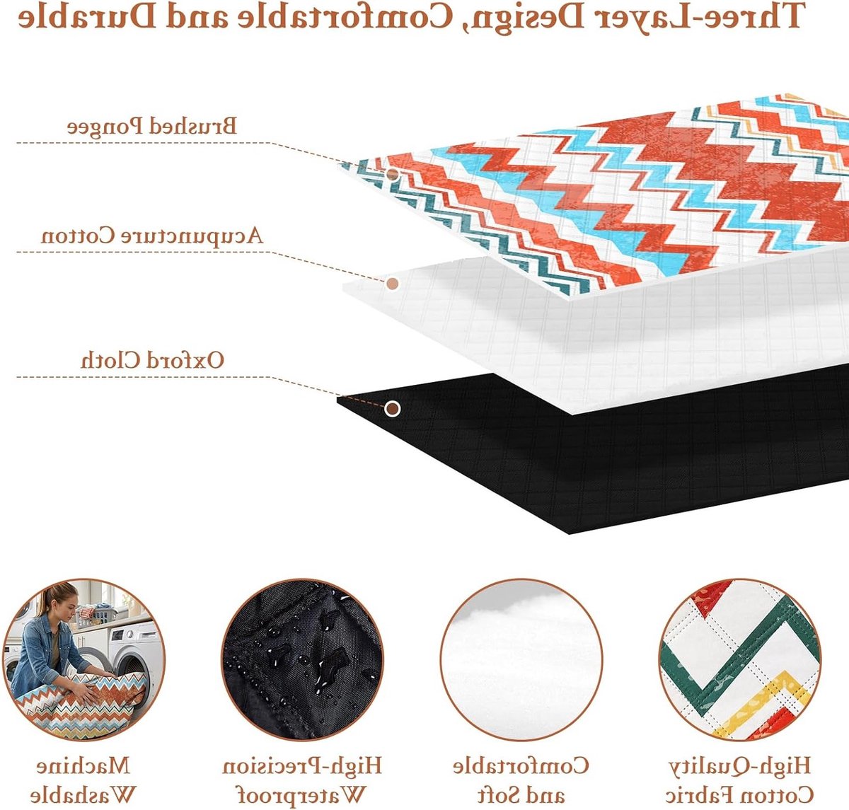 Picknickdeken 200 x 200 cm, Waterdicht en Zandvrij, Ideaal voor Buiten, Camping en Strand, Inclusief Draaghandvat en Haringen, Wasbaar in de Machine, Gestreept Design