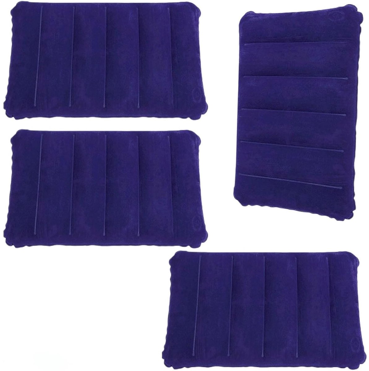 Opblaasbaar Kussen - Reiskussen - Kampeer Kussen Opblaasbaar - Kampeerkussen - Lichtgewicht En Snel Opblaasbaar - Kussen - Geschikt voor buiten - Lichtgewicht en draagbaar - Blauw - 4 Stuks - van Imperatoris
