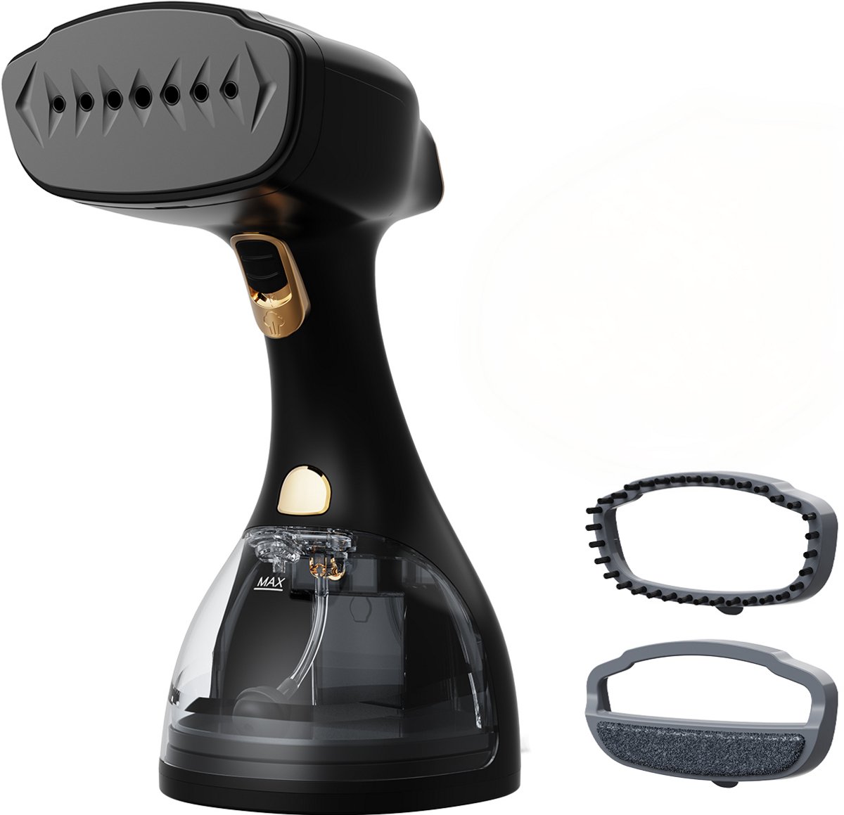 Bol.com Auronic Kledingstomer - Stoomapparaat - Krachtige Handstomer Kleding en Meubilair - 300ml - 1500W - Steamer - 2 Opzetstu... aanbieding
