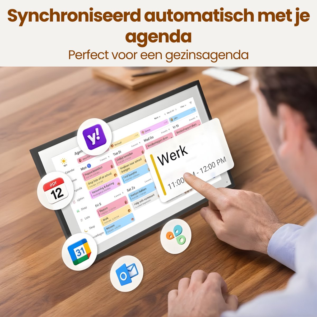 Bravix Digitale Kalender & Fotolijst met Touchscreen - 1080P Full HD - 32GB thumbnail 2