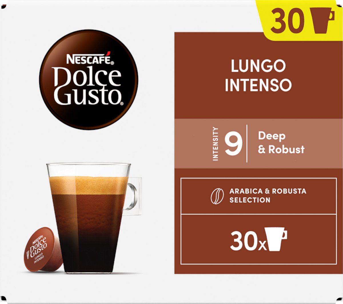 Nescafé Dolce Gusto capsules Lungo Intenso - 90 koffiecups voor 90 koppen koffie thumbnail 2