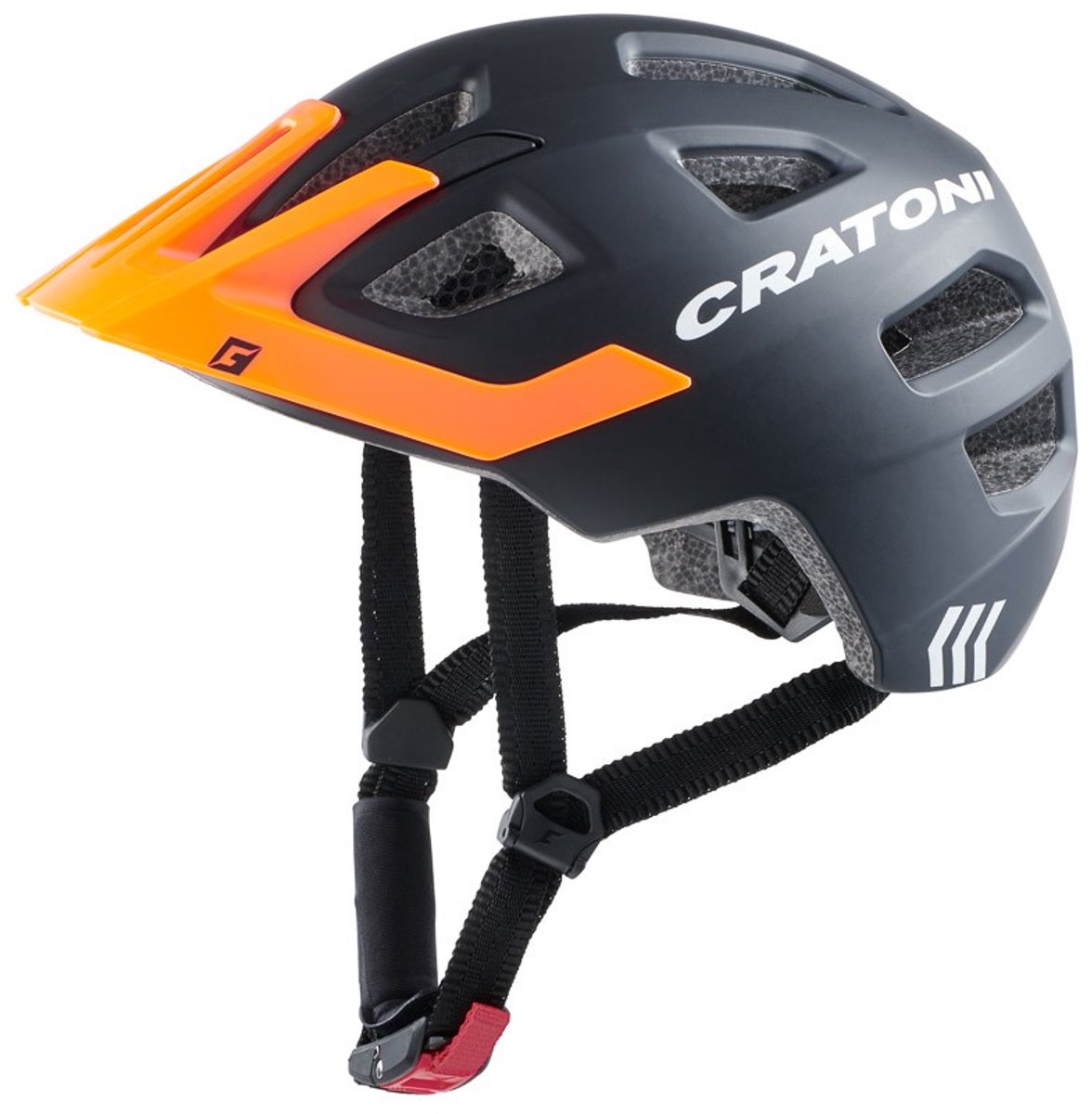Kinderhelm Cratoni Maxster Pro Zwart/oranje Mat - XS/S (46-51cm)