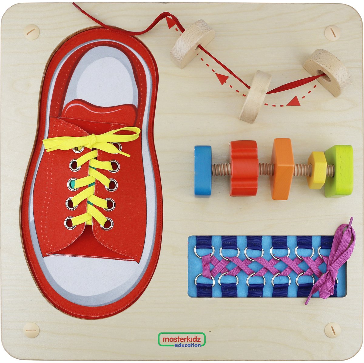 Masterkidz Educatief Bord - Handmatige Behendigheid Montessori Vetersluiting