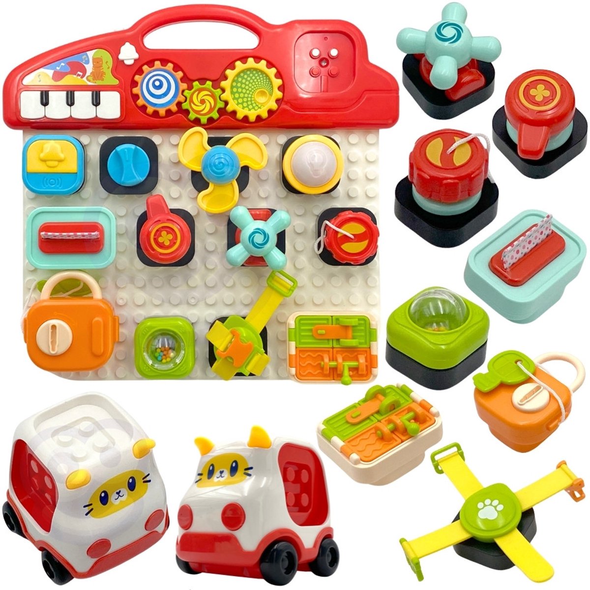Woopie Baby Montessori manipulatief bord Kleurrijk activiteitenpaneel - UNI