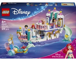 LEGO ǀ Disney Princess Ariëls Koninklijke Trouwboot Bouwpakket voor Kinderen met 7 Poppetjes 43299
