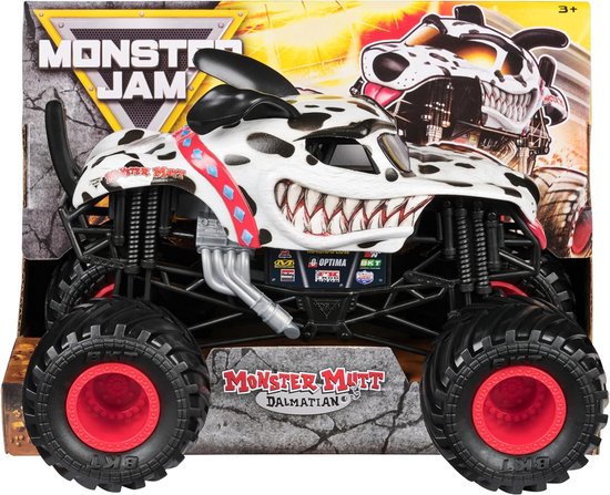 Hot Wheels monster jam truck Monster Mutt Dalmatian - monstertruck 19 cm schaal 1:24