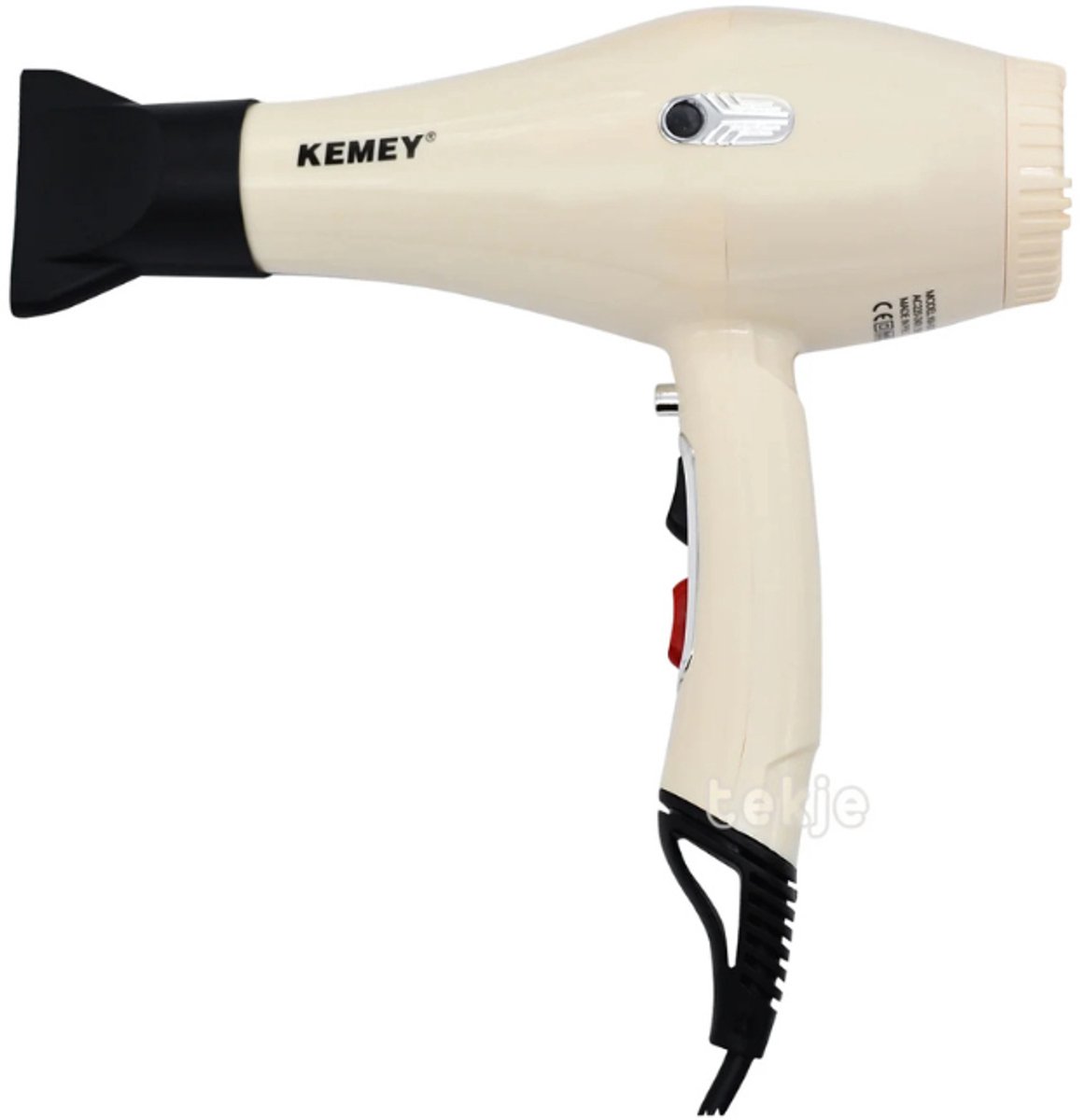 Kemei KM-6878 Professionele Föhn - 1300W - beige/wit