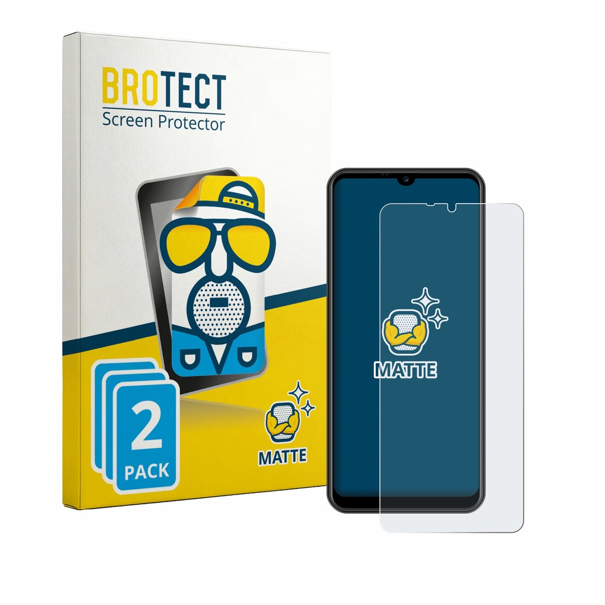 BROTECT - Screenprotector voor Invens NOTE TK02 - Folie Beschermfolie matte 2 Stuks