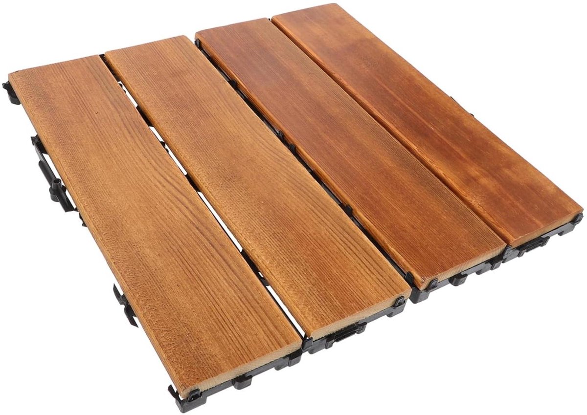 Houten Balkonvloer - Terrastegels Vloer - Buitenruimte Verfraaien - In elkaar grijpend Ontwerp - 29.5 x 29 cm - Niet gespecificeerd
