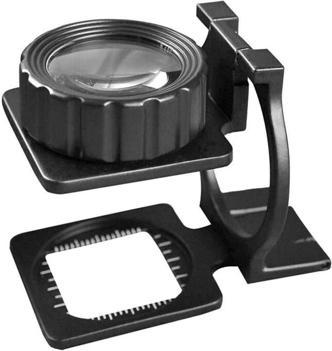 Vergrootglas - Loep Leesloep - Lezen Naaien Printen - Met Metalen Schaal - 28mm Lens Diameter - Zilver